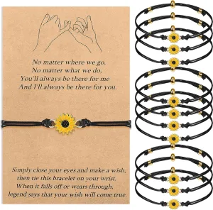 10 Pieces Pinky Promise Bracelets Gifts Set Long Distance Matching Friendship Bracelets for Good Friends Handmade Friendship Bracelet Jewelry Gifts for BFF Couple Sisters