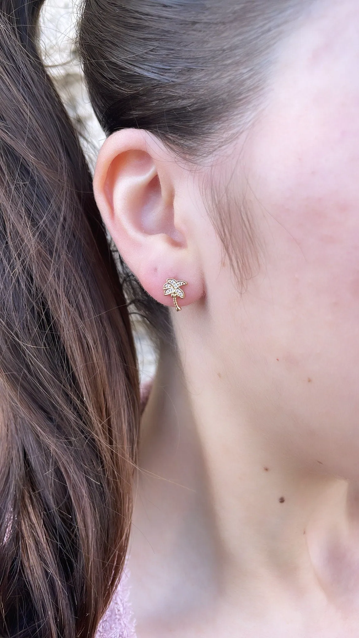 18k Gold Filled Set of 3 Beach Style Dainty Stud Earrings, Beach Jewlery, Dainty Studs, Conch Jewlery, Sea Shell Jewlery