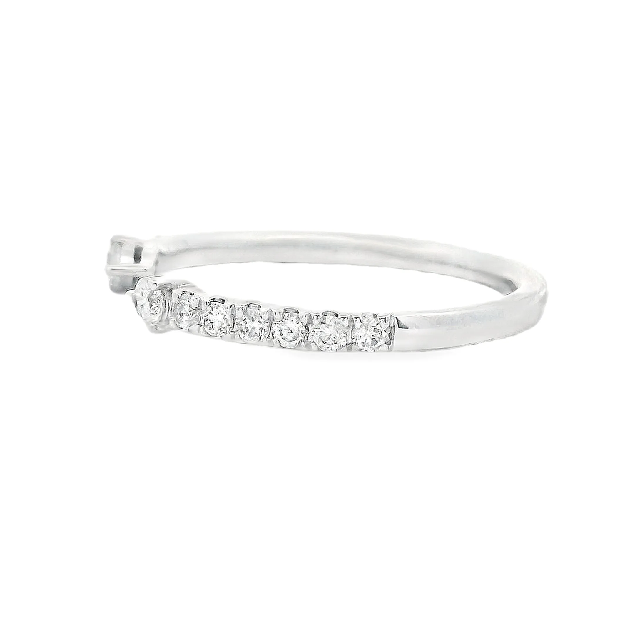 .25ct 14k White Gold Open Diamond Band