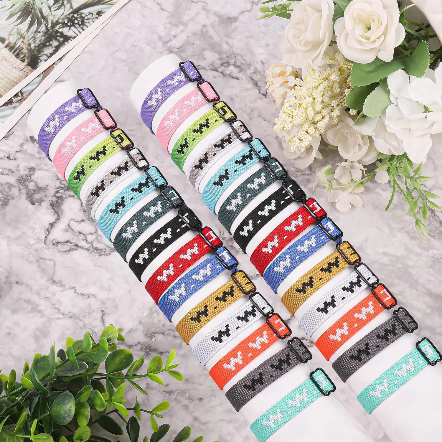 28PCS WWJD Christian Bracelet Pack for Women Men, Christian Jesus Gifts Adjustable Wristbands, WWJD Bracelets Bulk - What Would Jesus Do Bracelet
