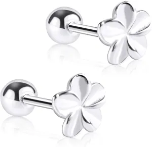 2pcs Lower Daisy Stud Flower Earrings For Women, Sterling Silver Earrings for Girls Cartilage Earrings Tiny Studs Earrings Screw Back Earrings Birthday Christmas Mother's Day Gifts