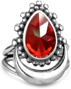 5A Brilliant Cubic Zirconia Crescent Moon Ring for Women,S925 Sterling Silver Waterdrop Pyramid Shaped CZ Gem Boho Statement Ring Jewelry