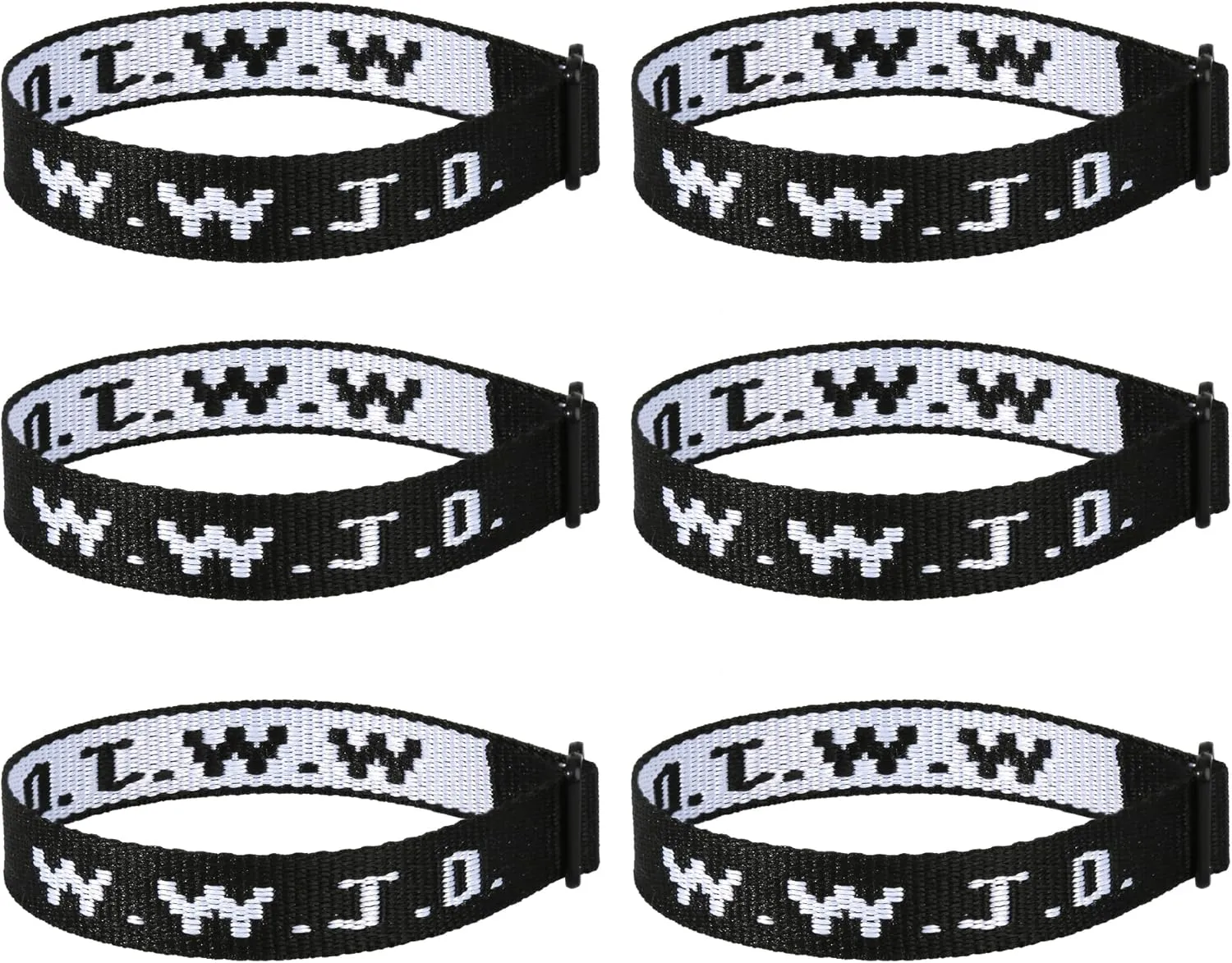 6PCS WWJD Christian Bracelet for Women Men, Christian Jesus Gifts Adjustable Wristbands Pack, WWJD Bracelets Bulk - What Would Jesus Do Bracelet