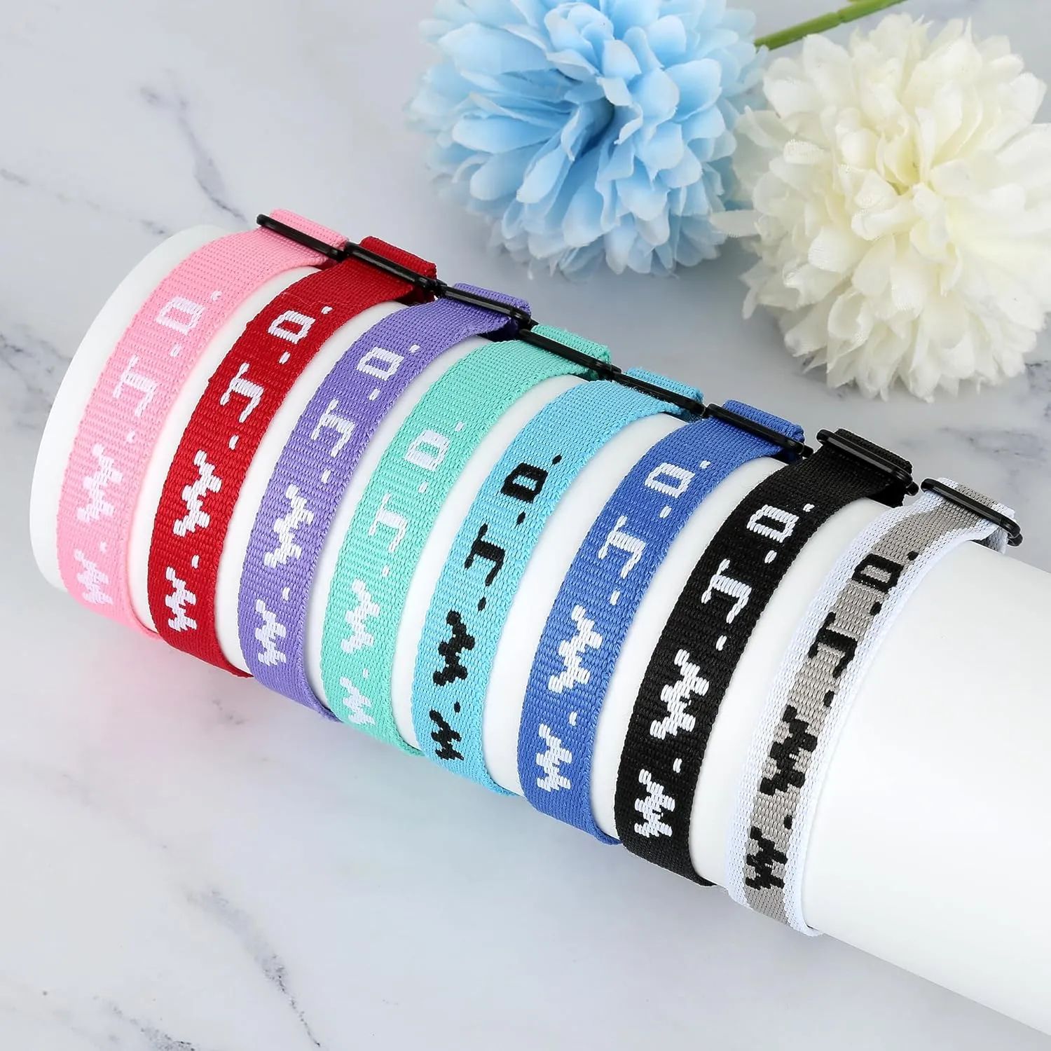 8PCS WWJD Christian Bracelet Pack for Women Men, Christian Jesus Gifts Adjustable Wristbands, WWJD Bracelets Bulk - What Would Jesus Do Bracelet