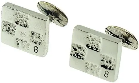 8th Anniversary Solid Bronze Cufflinks with Stamped 8 - Perfect 8th Year Anniversary Gift Idea
