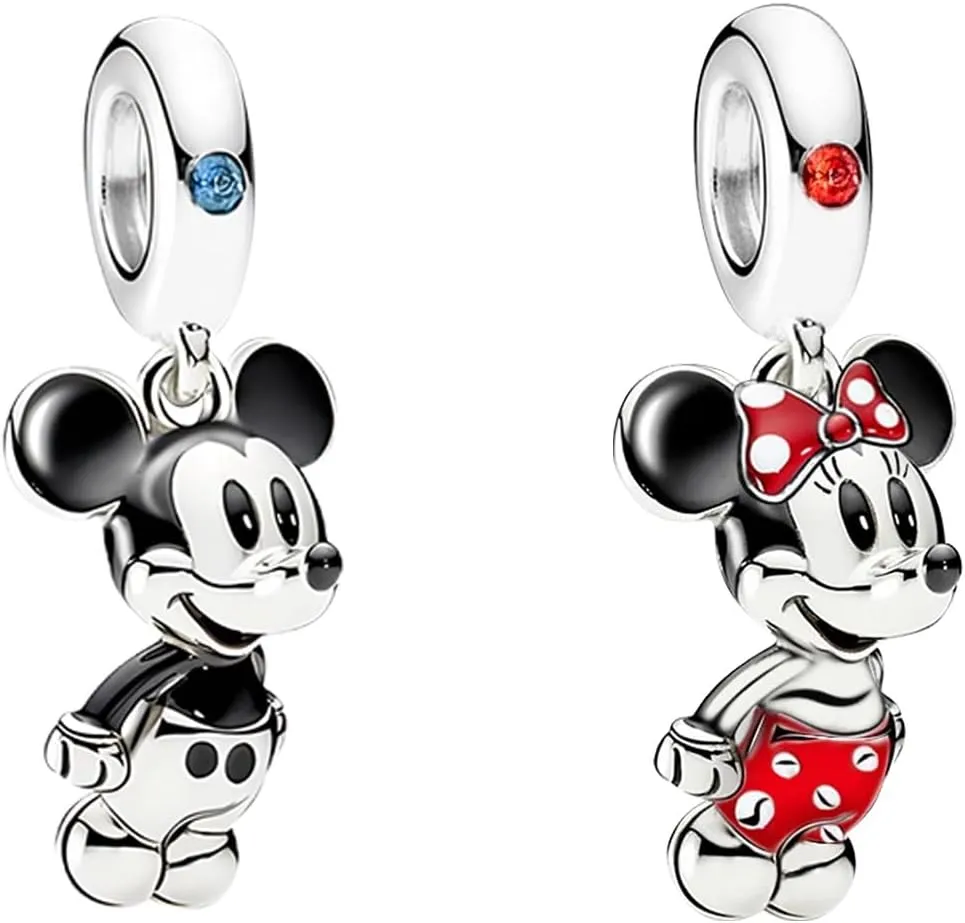925 Sterling Silver Charms Alien Dog Cute Mouse Bear Pendant Dangle Beads for Bracelets and Necklaces Jewelry for Women