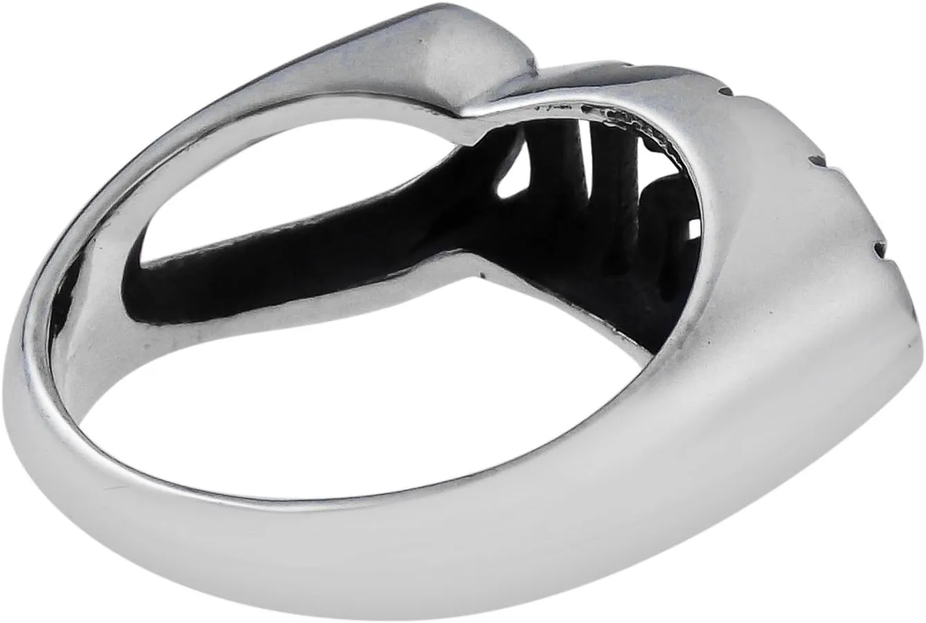 AeraVida Jesus Fish Ichthys Christian Symbol .925 Sterling Silver Ring | Tiny Wedding Rings For Women | Trendy Comfort Fit Silver Rings for Women | Religious Ornament | Sterling Silver Rings Sizes 6-12