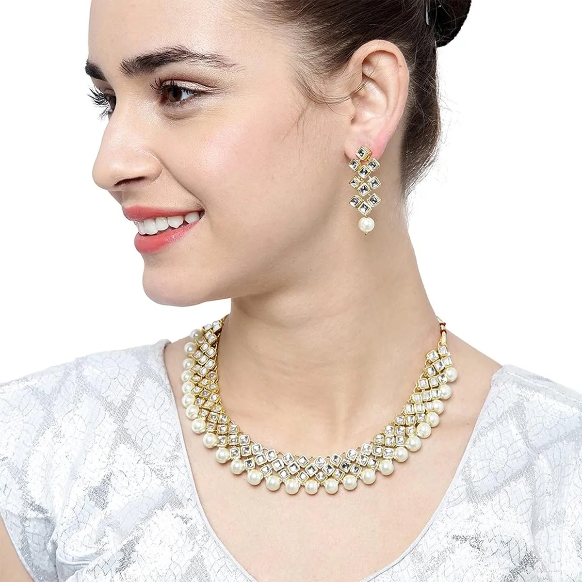 Aheli Indian Wedding Party Wear Necklace Earring Set Bollywood Stylish Ethnic Traditional Jewelry Gift for Women