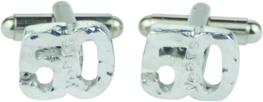 Anniversary Gifts 50th Birthday Cuff Links - Hammered Rustic Effect Made for The 50th Birthday Gift Idea