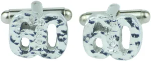 Anniversary Gifts 60th Birthday Cuff Links - Hammered Rustic Effect Made for The 60th Birthday Gift Idea
