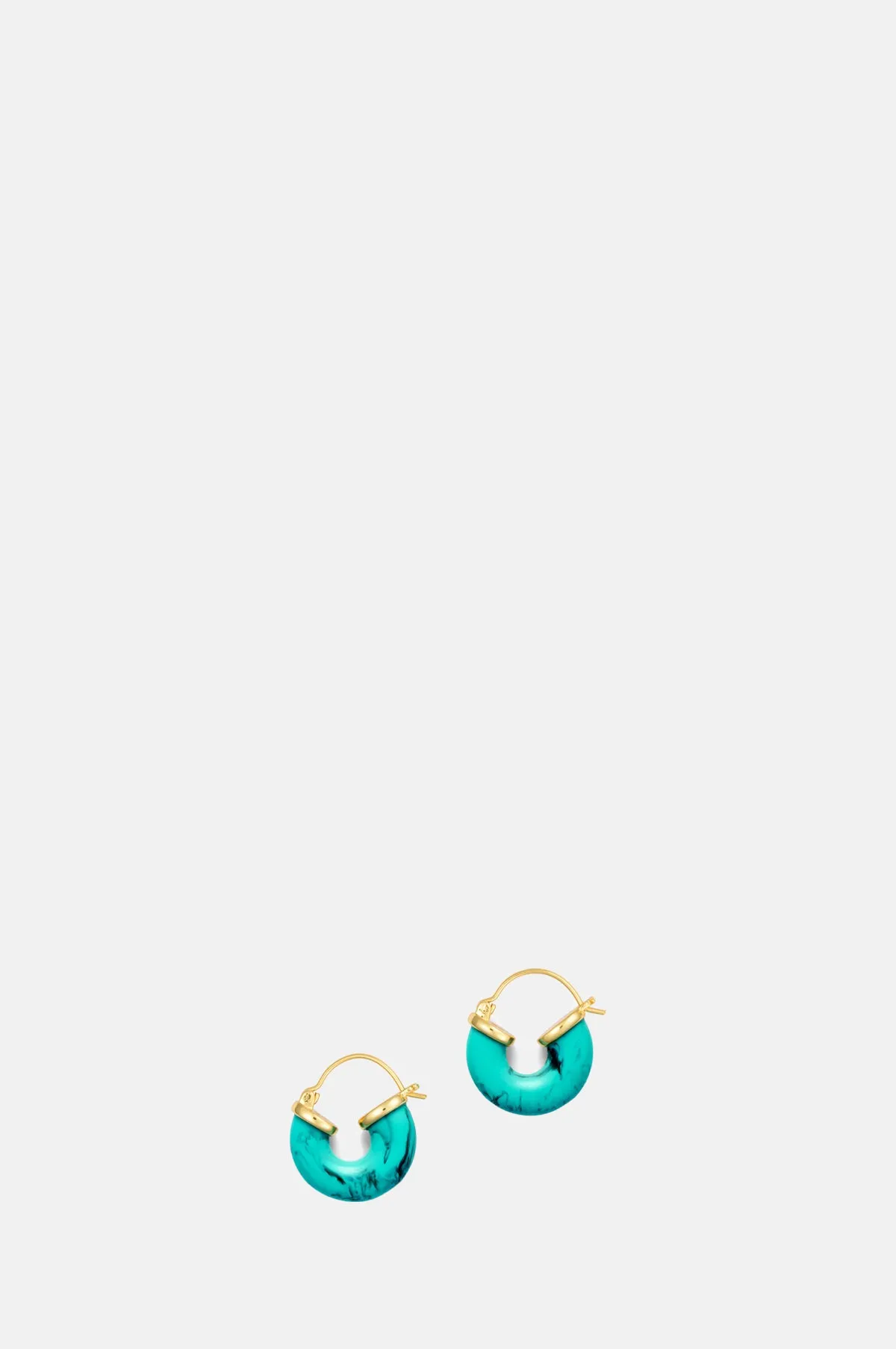 Aqua Petit Swell Gold Hoop Earrings