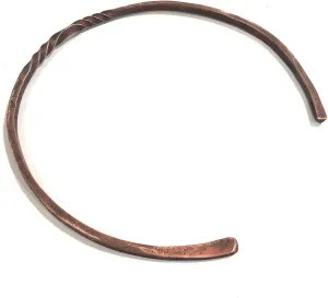 ARTIZANSTORE Hand Forged Twisted Iron torc, Celtic Solid Metal Torc Rustic Vintage, Punk Unisex Torc, Viking, Handmade Jewelry, Rustic Gift for Men and Women Black