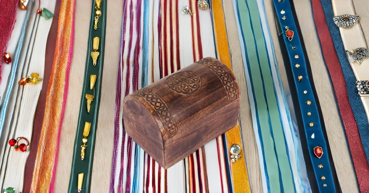 Beautiful Birthday Gift Ideas Handmade Decorative Wooden Jewelry Box With Celtic Carving Jewelry Organizer Keepsake Box Treasure Chest Trinket Holder Watch Box Storage Box 9 x 6 Inches