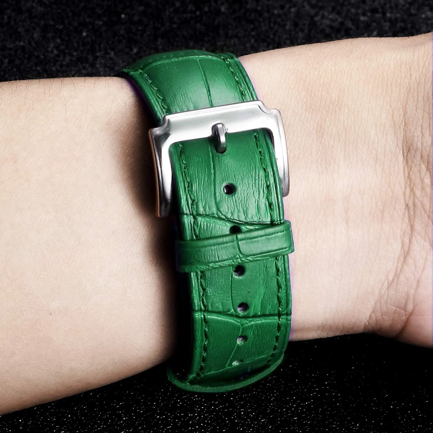 BINLUN Genuine Leather Watch Bands Women Men Quick Release Leather Watch Straps Replacement with 12 Colors Option (10mm, 12mm, 14mm, 15mm, 16mm, 17mm, 18mm, 19mm, 20mm, 21mm, 22mm, 23mm)