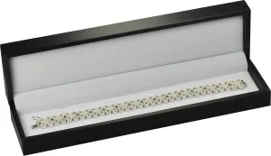 Black Bracelet Necklace Chain Gift Box Luxury Soft Touch PU Leather Material Long Chain Bracelet Display Storage Box Size 8.75(W)*2.28(D)*1.45(H)