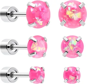Body Candy Flat Back Earrings Studs - 3 Pairs of Stylish Surgical Stainless Steel Flat Back Earrings for Women - Sparkly CZ Stud Earrings Set for Women Men for Earlobes and Cartilage Hypoallergenic