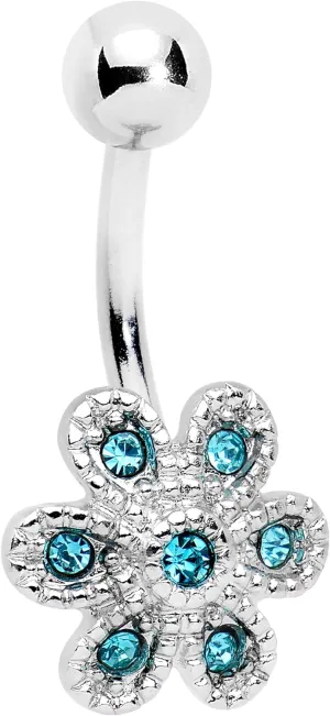 Body Candy Stainless Steel Big Blossom Flower Belly Ring