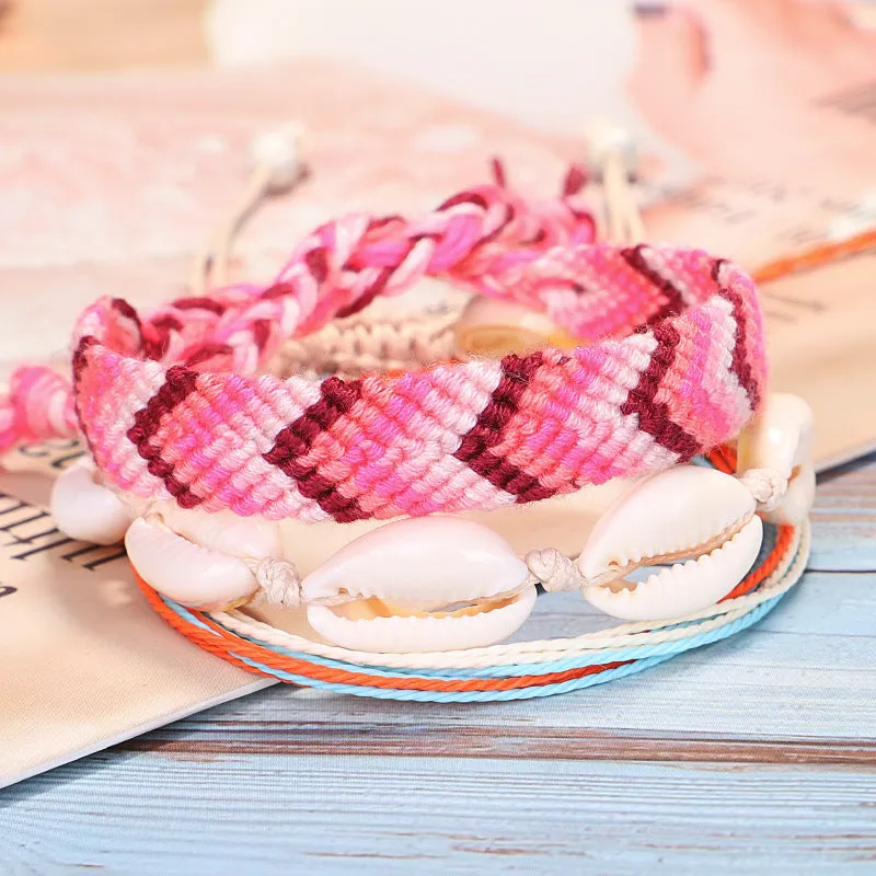 Bohemian Waterproof Wax Rope Anklets Set for Women