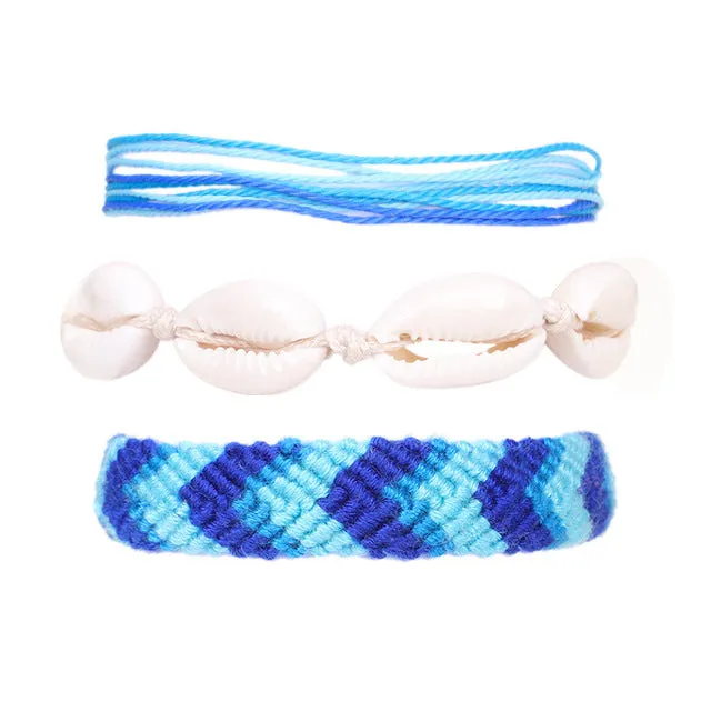 Bohemian Waterproof Wax Rope Anklets Set for Women