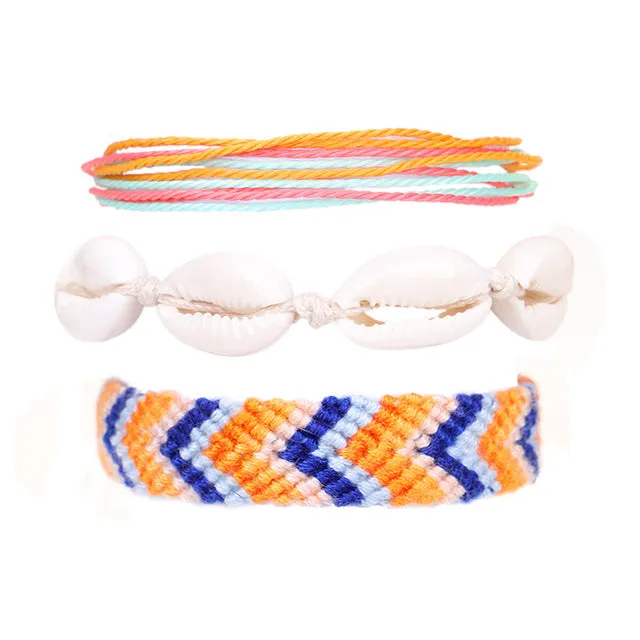 Bohemian Waterproof Wax Rope Anklets Set for Women
