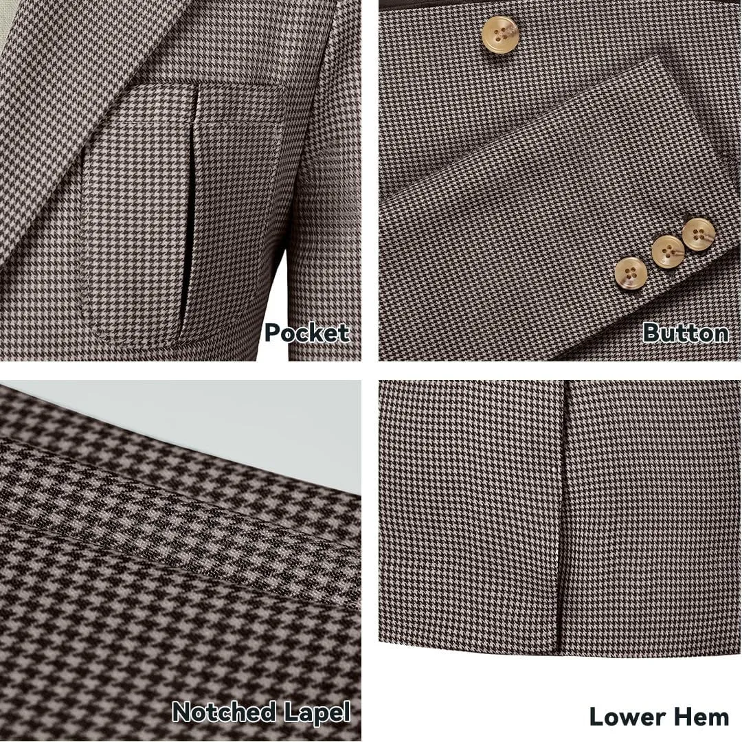 Boy Suit Plaid Blazer 2 Button Coat Stylish Cute Stretch Fabric Notched Lapel Formal Ring Bearer Wedding Homecoming