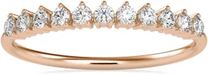Certified Wedding Band Ring Studded with Round Natural Diamond in 14k White/Yellow/Rose Gold Ring for Women | Bridal Ring for Her | Couple Promise Ring for Women | Anniversary Ring (0.24 Ct, IJ-SI)