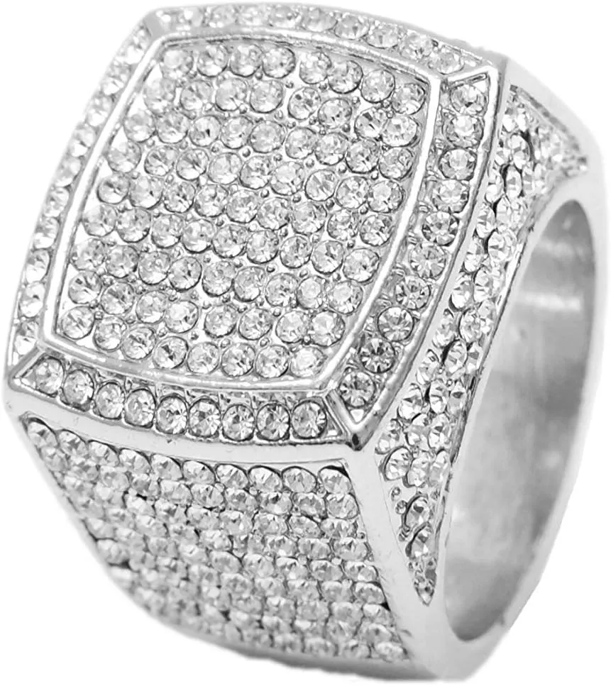 Charles Raymond Bling Bling Hip Hop Iced Out Luxury BIG Oversize Men's Ring - 444
