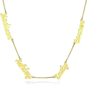 Custom4U Custom Name Necklace Personalized for Women Sterling Silver/18K Gold Plated Nameplate Pendant Necklaces Customized Jewelry Gifts for Birthday Anniversary
