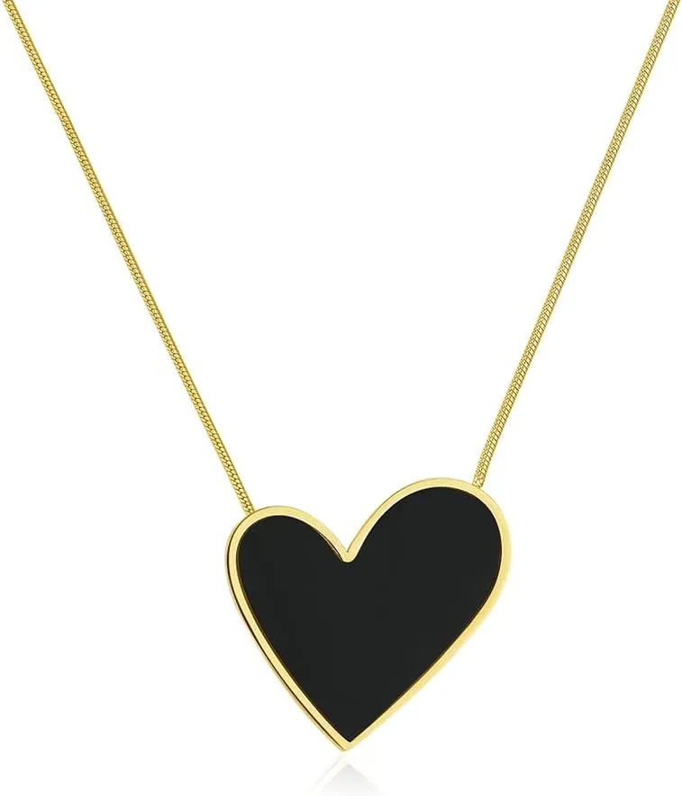 Cute Chain Friendship Pendant Necklace for Women - Lovely Heart Couple Love Valentine Jewelry Gifts