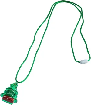 Cute Christmas Tree LED Lights Pendant Necklace for Women Santa Claus Snowflake Snowman Lights Up Glowing in The Dark Necklaces Fashion Xmas Party Decoration Supplies Jewelry Gifts Festive Holiday