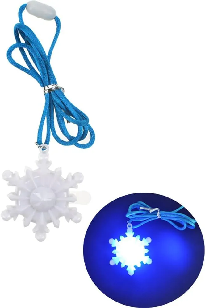 Cute Christmas Tree LED Lights Pendant Necklace for Women Santa Claus Snowflake Snowman Lights Up Glowing in The Dark Necklaces Fashion Xmas Party Decoration Supplies Jewelry Gifts Festive Holiday