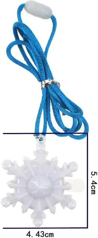 Cute Christmas Tree LED Lights Pendant Necklace for Women Santa Claus Snowflake Snowman Lights Up Glowing in The Dark Necklaces Fashion Xmas Party Decoration Supplies Jewelry Gifts Festive Holiday