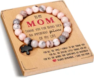 Cute Gifts for Women Man, Mom, Dad, Teacher, Sister, Best Friends, Love One Birthday Christmas Presents- Cool Small Thank You Gift Ideas Natural Stone String Bracelets Beads.