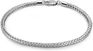 Dainty 925 Sterling Silver Chopin Chain Bracelet Women Bohemian Stackable Figaro/Box/Snake Bracelet 2MM 5 "5.9" 6.3 "6.7" 7 "7.5" 8" Jewelry Gift