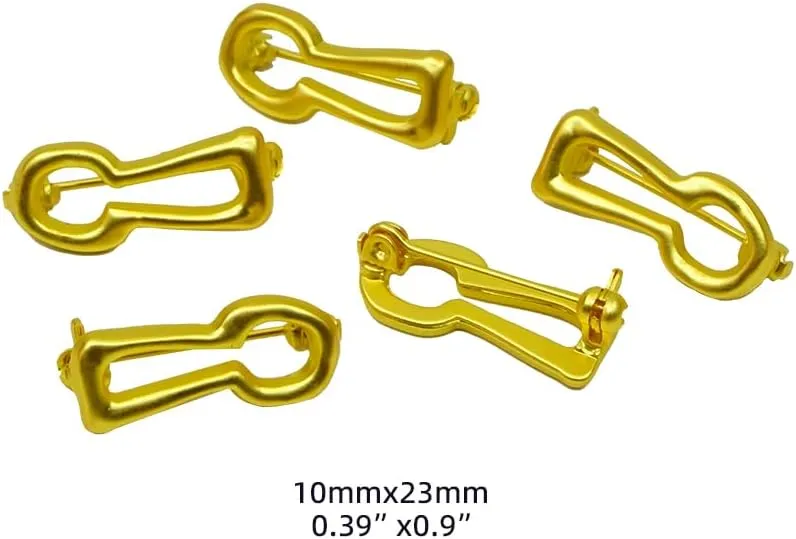 Decorative 5 PCS Key Hole Gold-Toned Metal Brooch,Engraved Key Hole Shape Brooch for Cloth,Handmade Craft,Jewellery,Coat,Jacket,Skirt (Mixed 5-1#)