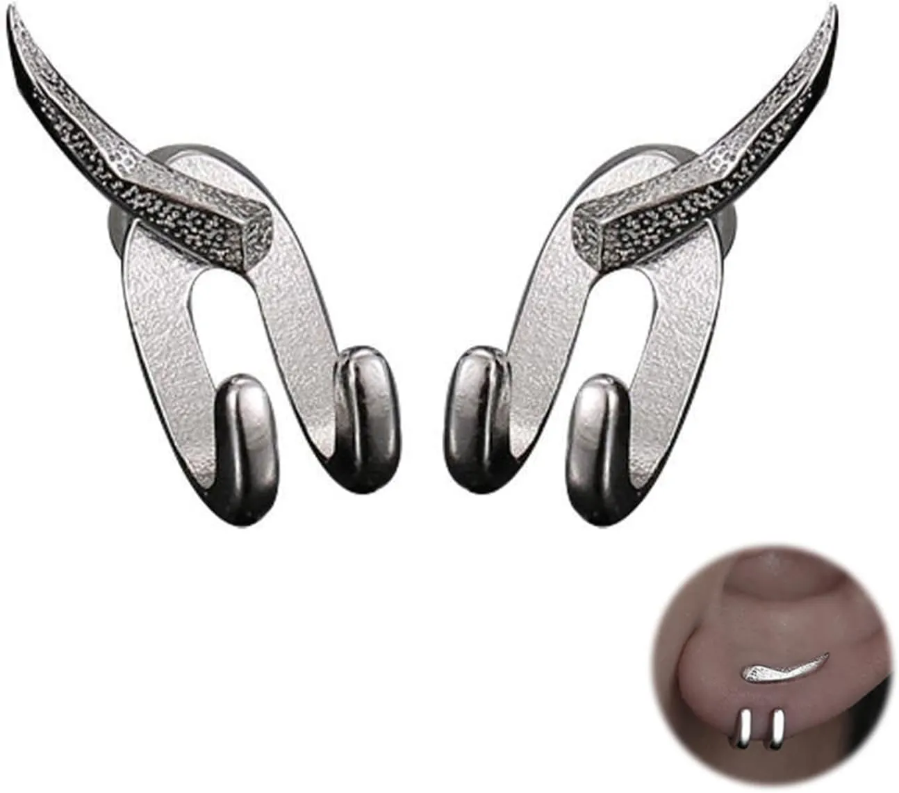Detachable Claw Design 925 Silver Stud Earrings for Men - Cool and Stylish Minimalist Jewelry