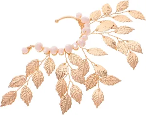 Didiseaon Stylish Women's Ear Cuff Leaf Design Alloy Clip Earring No Piercing for Parties Weddings