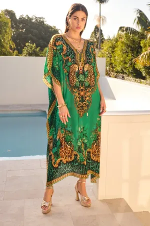 EMERALD LEOPARDESS MEDIUM KAFTAN