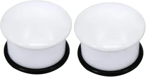 Epinki Ear Tunnels for Men, 2PCS Acrylic Women Ear Gauges Round Shape with Rubber Band Piercing Jewelry