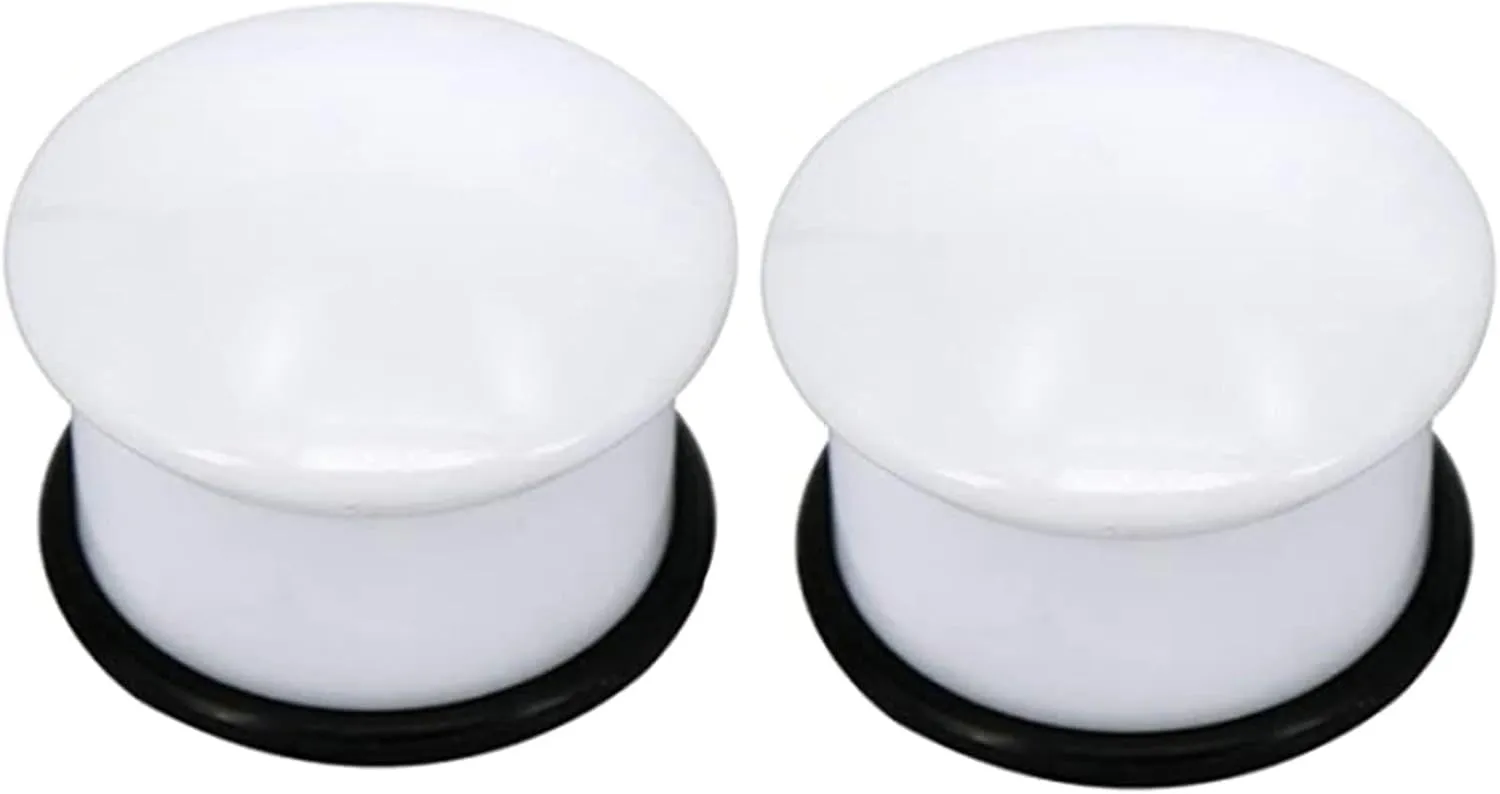 Epinki Ear Tunnels for Men, 2PCS Acrylic Women Ear Gauges Round Shape with Rubber Band Piercing Jewelry