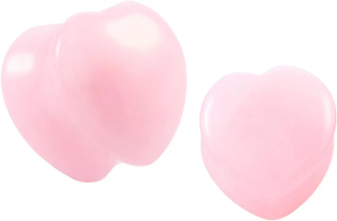 Epinki Gauge Kit, 2PCS Ear Gauges Pink Heart Stone Women and Men Ear Plugs Tunnels Gauges