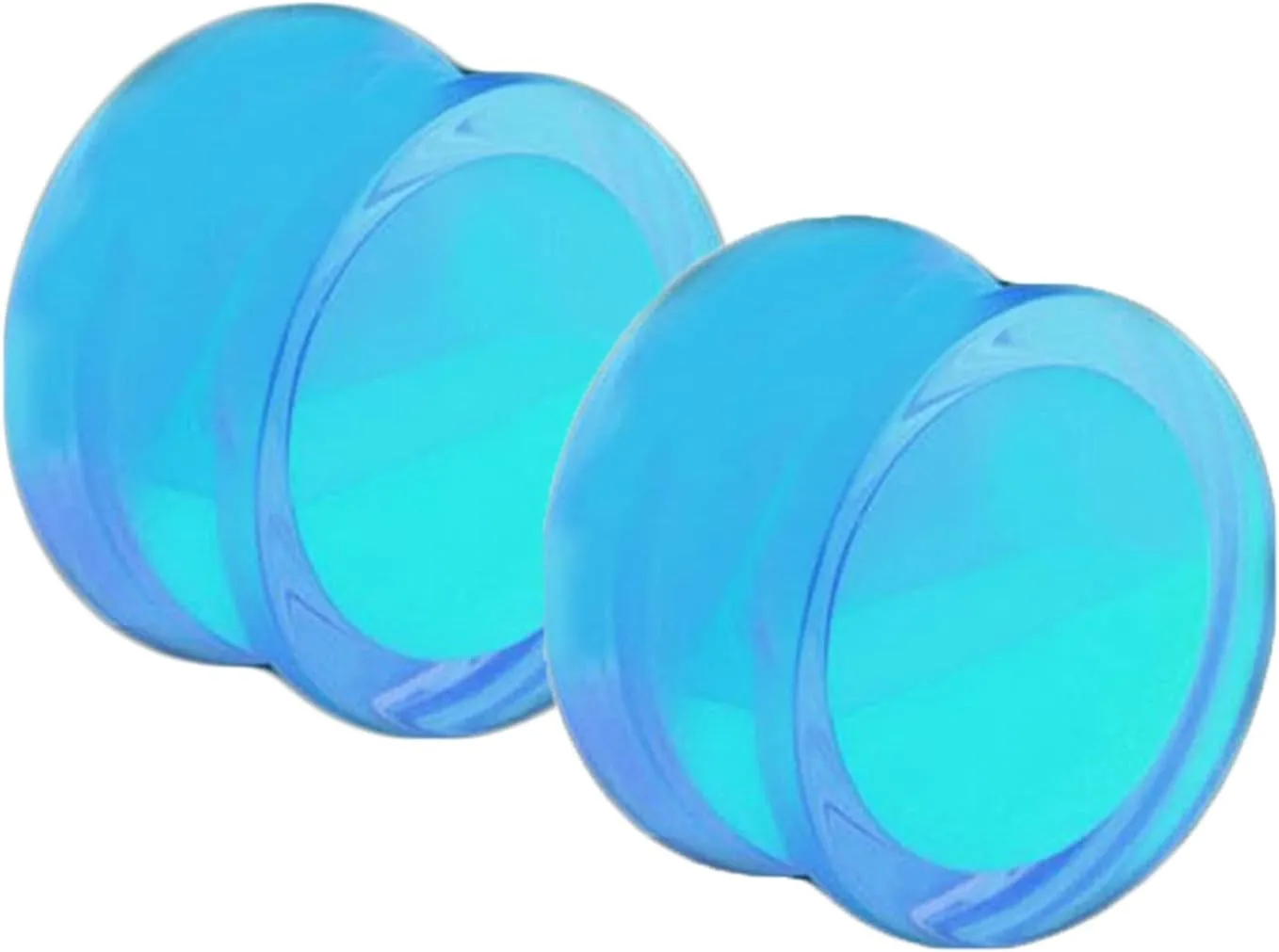 Epinki Gauges Kit, 1 Pair Ear Gauges Acrylic Luminous Glow in Dark Women and Men Ear Plugs Piercing