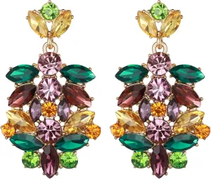 EVER FAITH Costume Jewelry Marquise Austrian Crystal Art Deco Banquet Dangle Earrings for Women Bridal