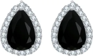 EVER FAITH Cubic Zirconia Wedding Stud Earrings, Gorgeous Teardrop CZ Bridal Drop Earrings for Women Bridesmaids