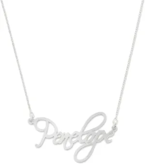 EVE'S ADDICTION Fancy Script Name Necklace Custom Sterling Silver - Gifts for Mom