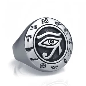 Eye of Horus Ra Udjat Stainless steel ring