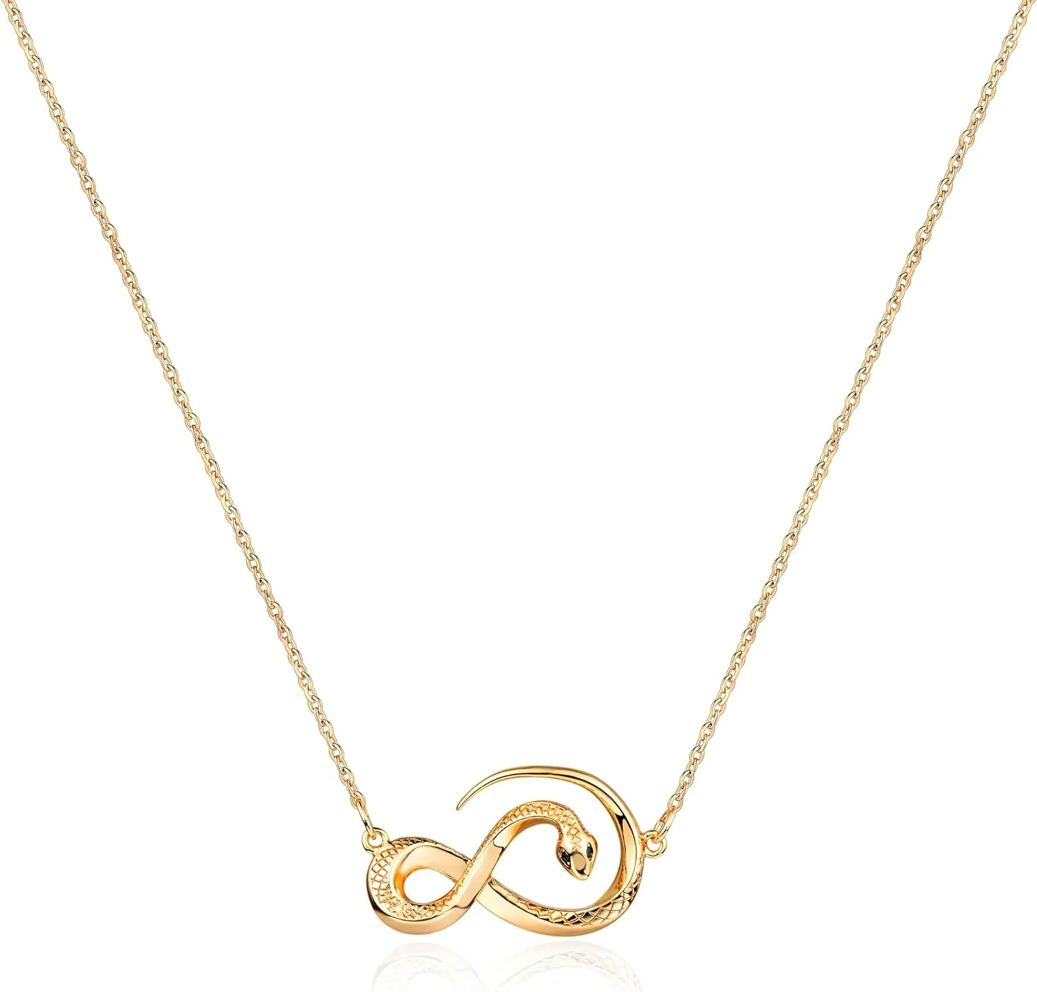 Fettero Animal Necklaces for Women Gold Plated Necklace Butterfly Bird Cat Elephant Snake Bull Pendant Necklace Dainty Chain 14K Gold Plated Minimalist Simple Cute Jewelry