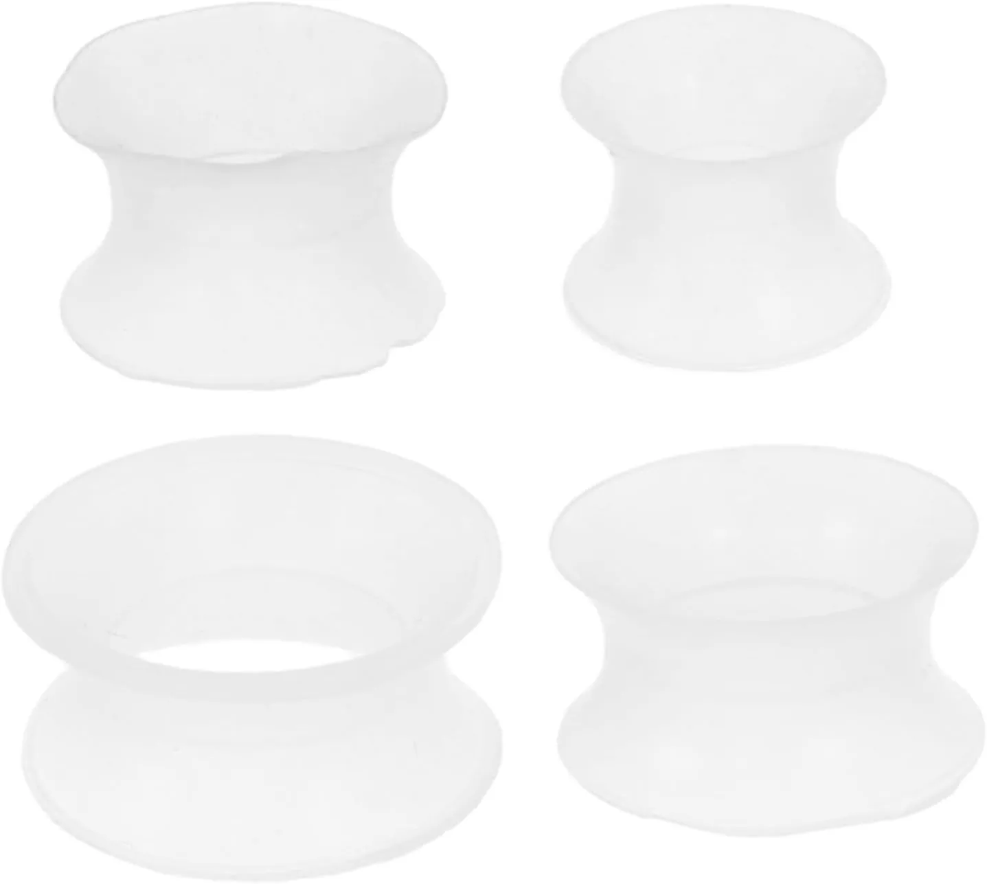 FRCOLOR Silicone Ear Plugs Set 4pcs Glow in Dark Ear Stretchers Earring Plugs Piercing Jewelry Stretching Gauge for Stylish Events