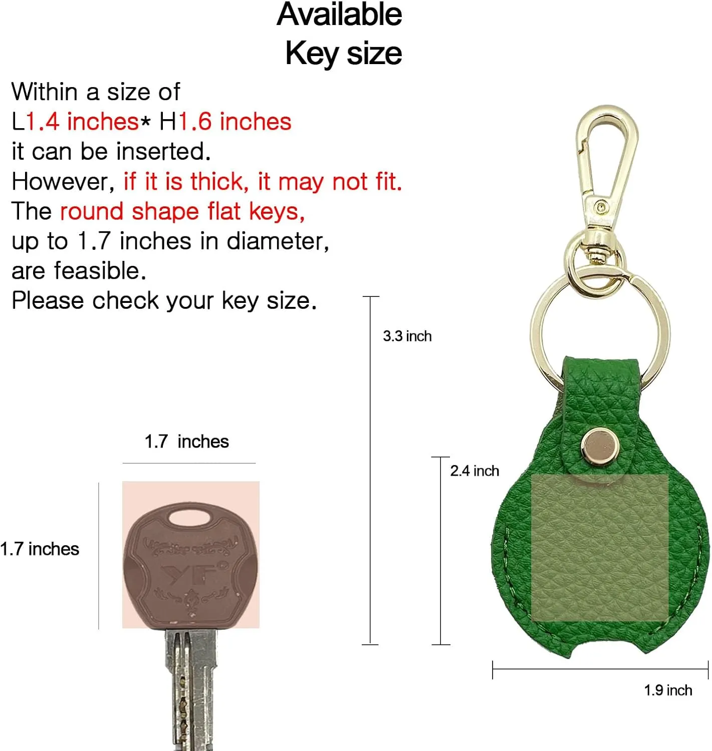 Genuine Leather Keychain Holder,Key Sleeve,Key Cover for Broken Key,keychain,Leather Key Protector