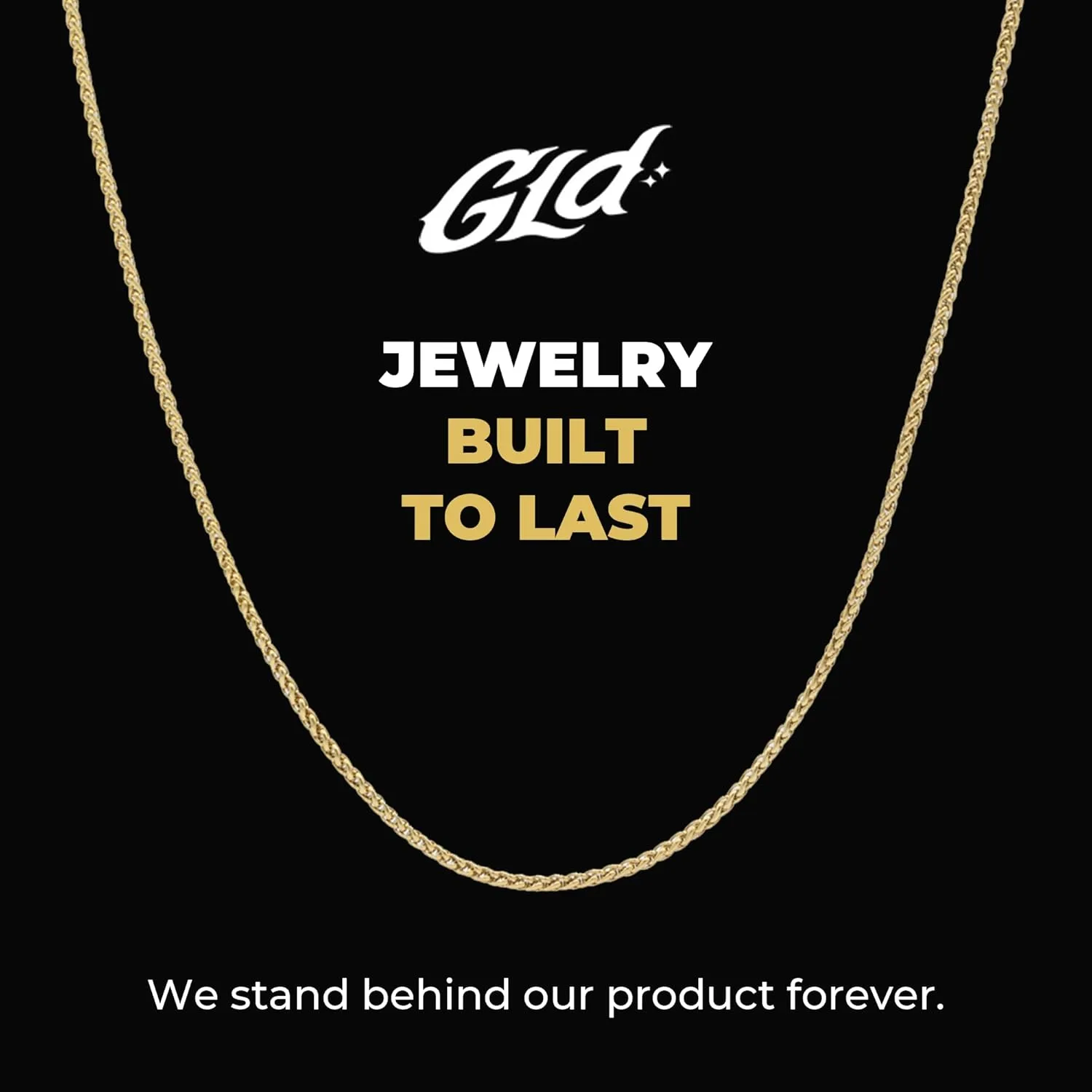 GLD Palm Chain for Men and Women - 18K - 2MM and 4MM